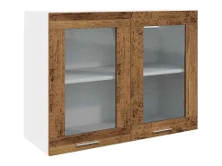7 pcs armário de cozinha conjunto deriv. madeira Lyon madeira velha