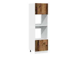 7 pcs armário de cozinha conjunto deriv. madeira Lyon madeira velha