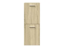4 pcs conj. móveis casa banho derivados madeira carvalho sonoma