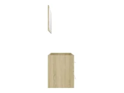 2 pcs conj. móveis casa de banho contrapl. cor carvalho sonoma