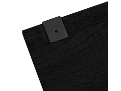 6 pcs conj. móveis de casa de banho derivados de madeira preto