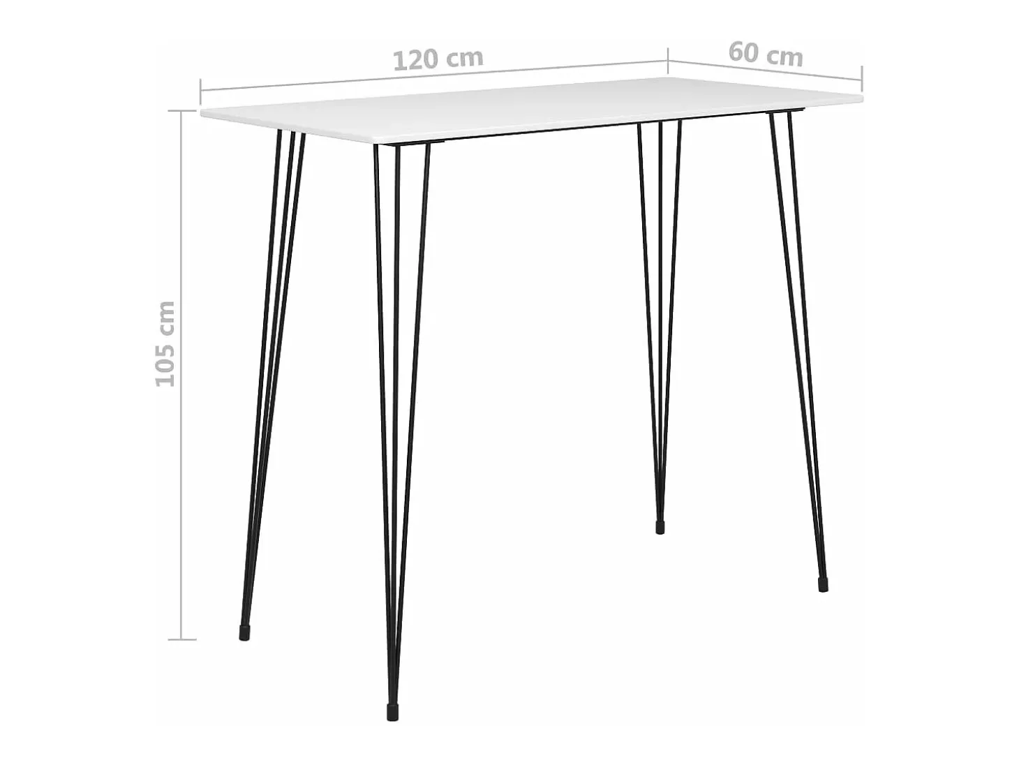 7 pcs conjunto de bar branco e cinzento