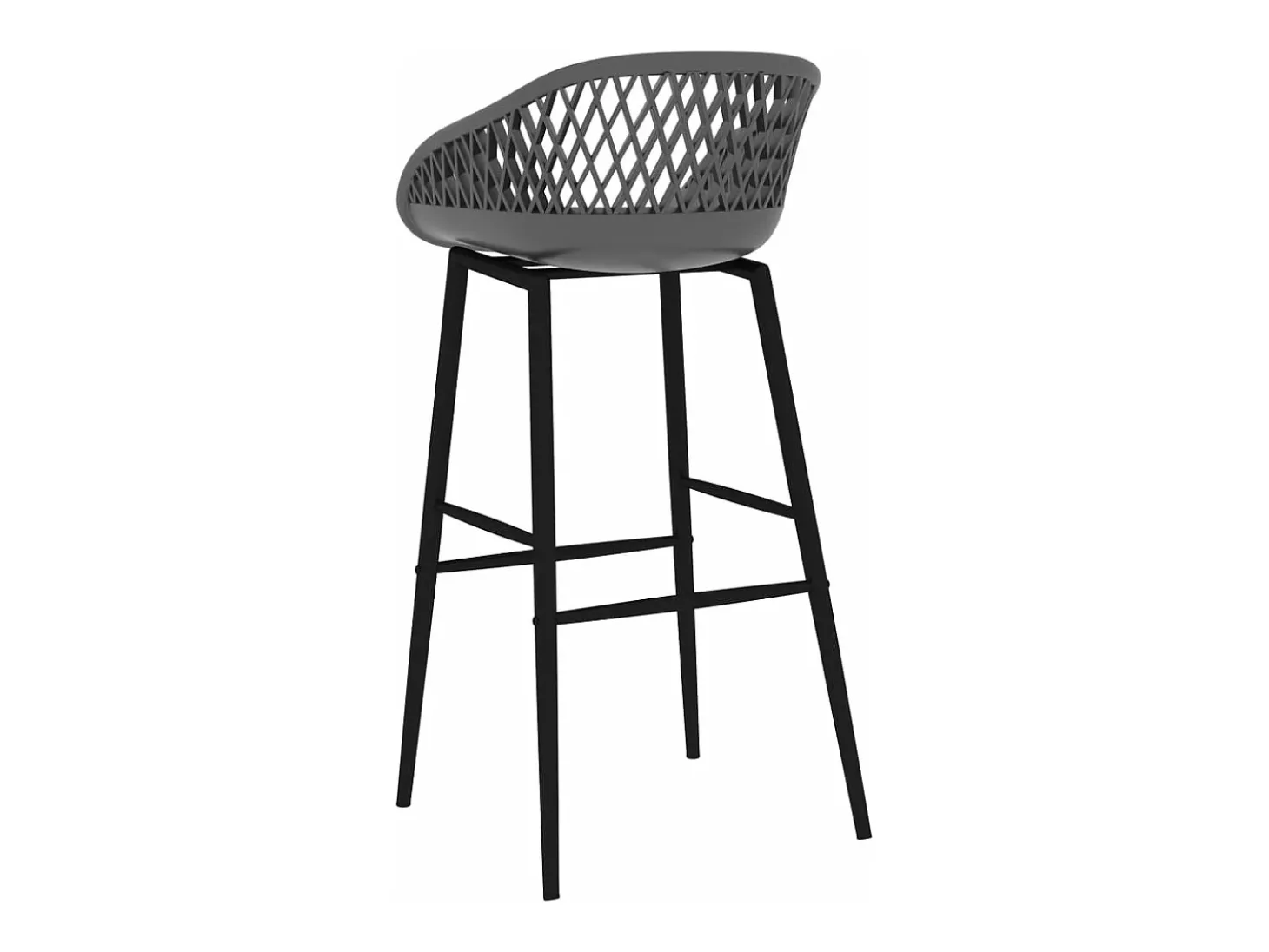 7 pcs conjunto de bar branco e cinzento