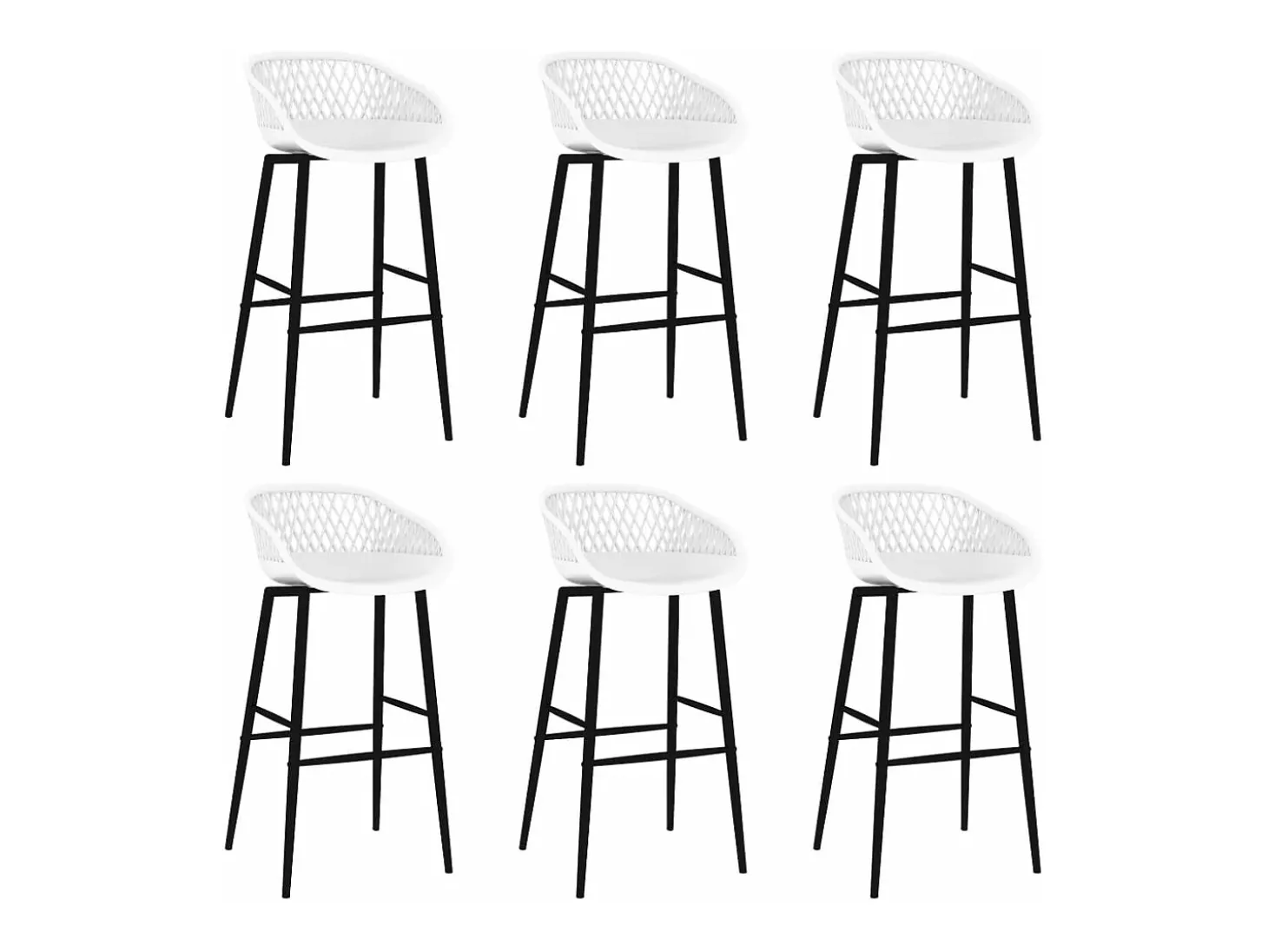 7 pcs conjunto de bar branco