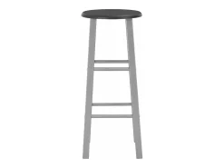 3 pcs conjunto de bar em madeira e aço preto