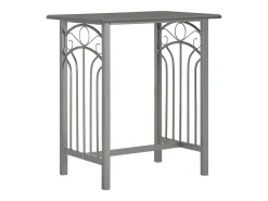 3 pcs conjunto de bar em madeira e aço antracite