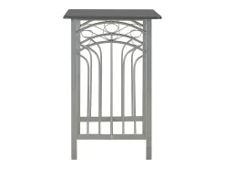 3 pcs conjunto de bar em madeira e aço antracite