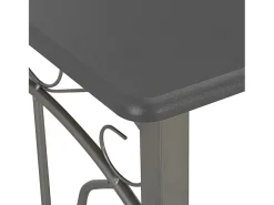 3 pcs conjunto de bar em madeira e aço antracite