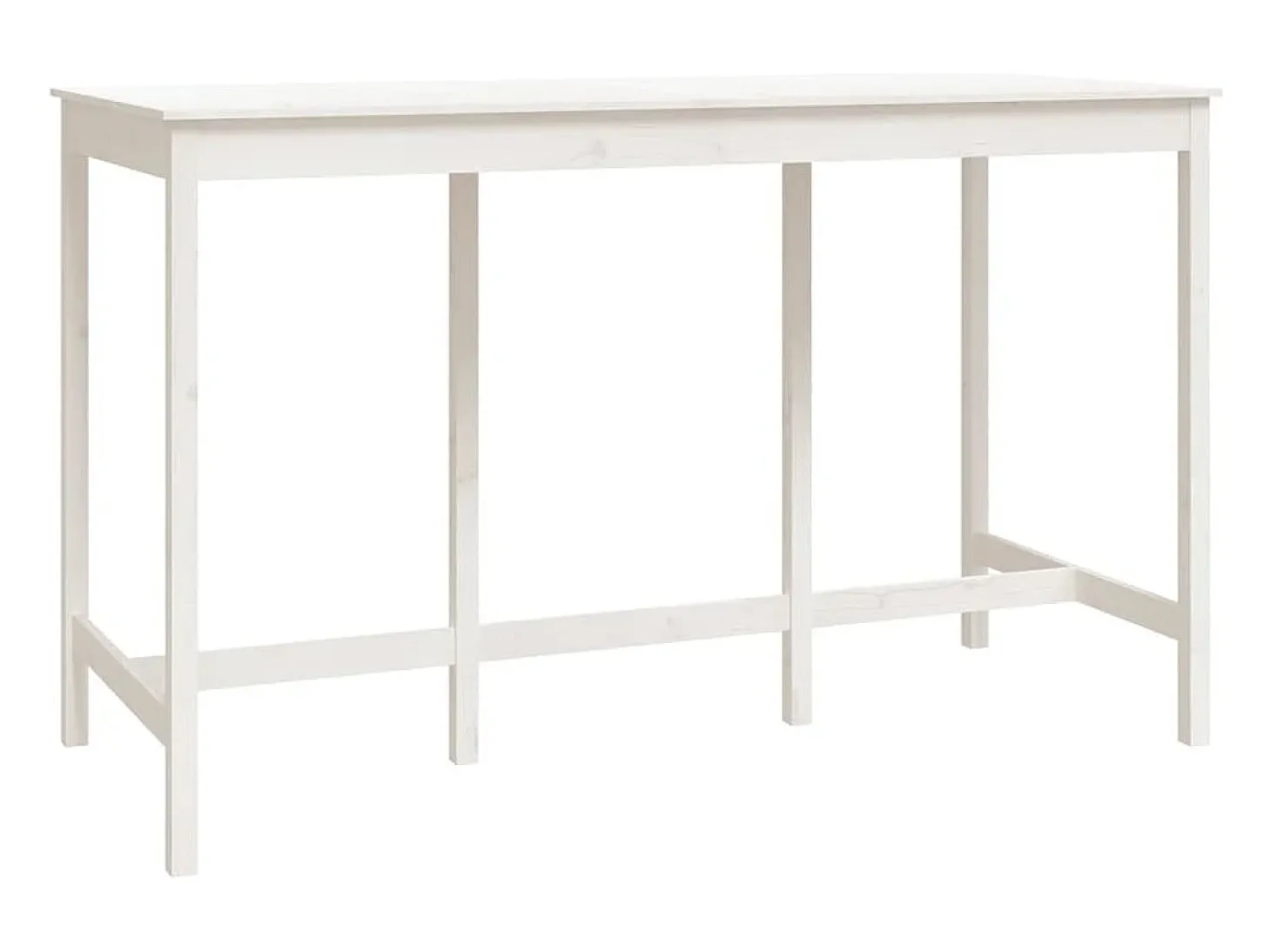 9 pcs conjunto de bar pinho maciço branco