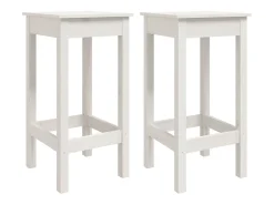 3 pcs conjunto de bar pinho maciço branco