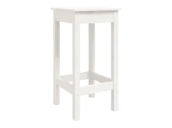 3 pcs conjunto de bar pinho maciço branco