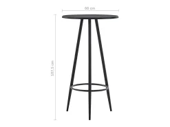 3 pcs conjunto de bar plástico preto