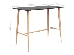 7 pcs conjunto de bar preto
