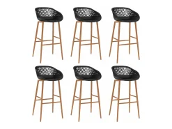 7 pcs conjunto de bar preto