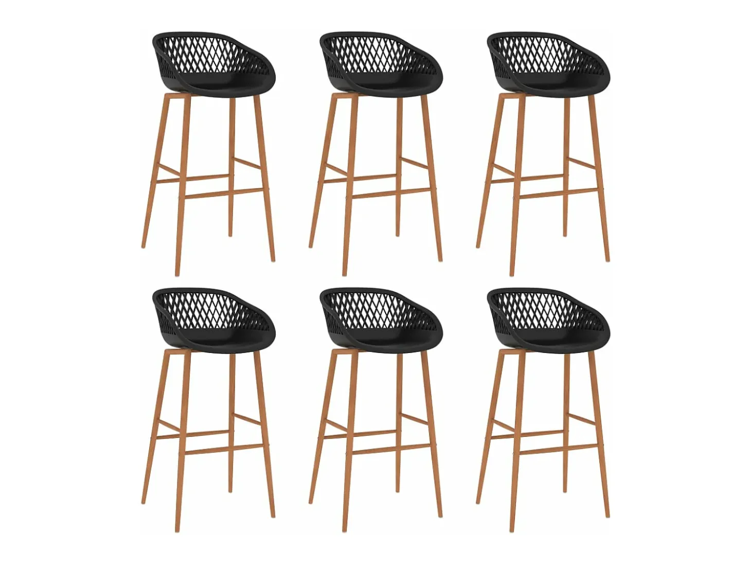 7 pcs conjunto de bar preto