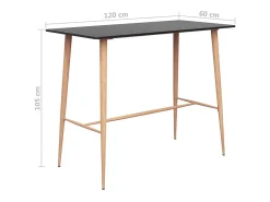 7 pcs conjunto de bar preto e cinzento