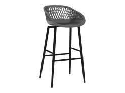 7 pcs conjunto de bar preto e cinzento