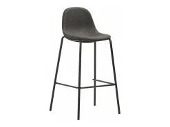 5 pcs conjunto de bar tecido cinzento-escuro