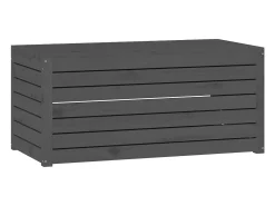 4 pcs conjunto de caixas de jardim pinho maciço cinzento