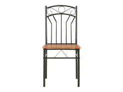 7 pcs conjunto de jantar em MDF e aço castanho