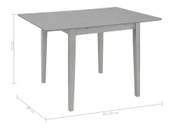 5 pcs conjunto de jantar MDF cinzento