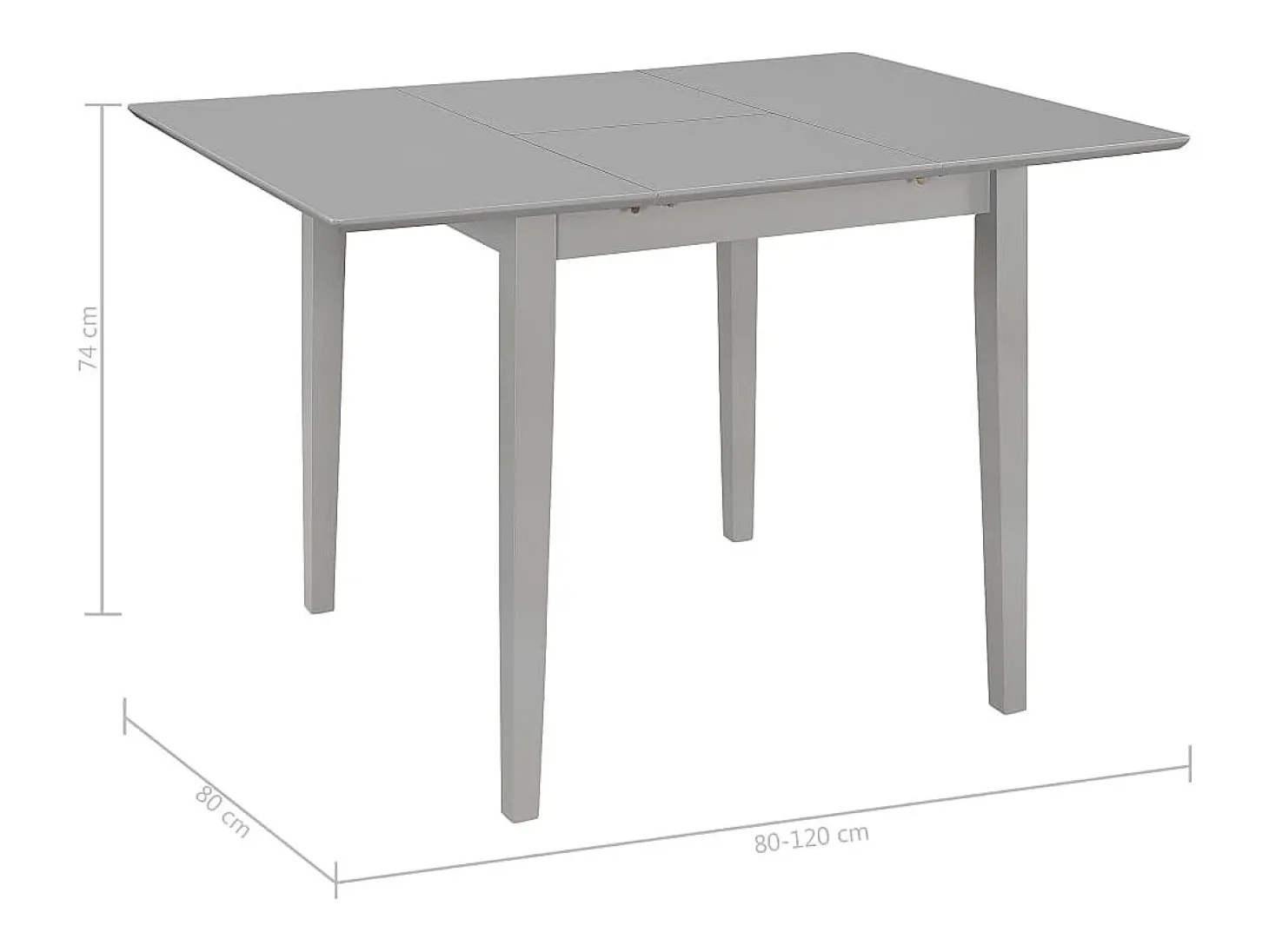 5 pcs conjunto de jantar MDF cinzento