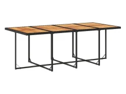 9 pcs conjunto de jantar p/ jardim c/ almofadões vime PE preto