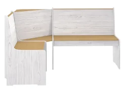 3 pcs conjunto de jantar REINE pinho maciço castanho mel/branco