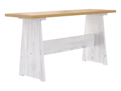 3 pcs conjunto de jantar REINE pinho maciço castanho mel/branco