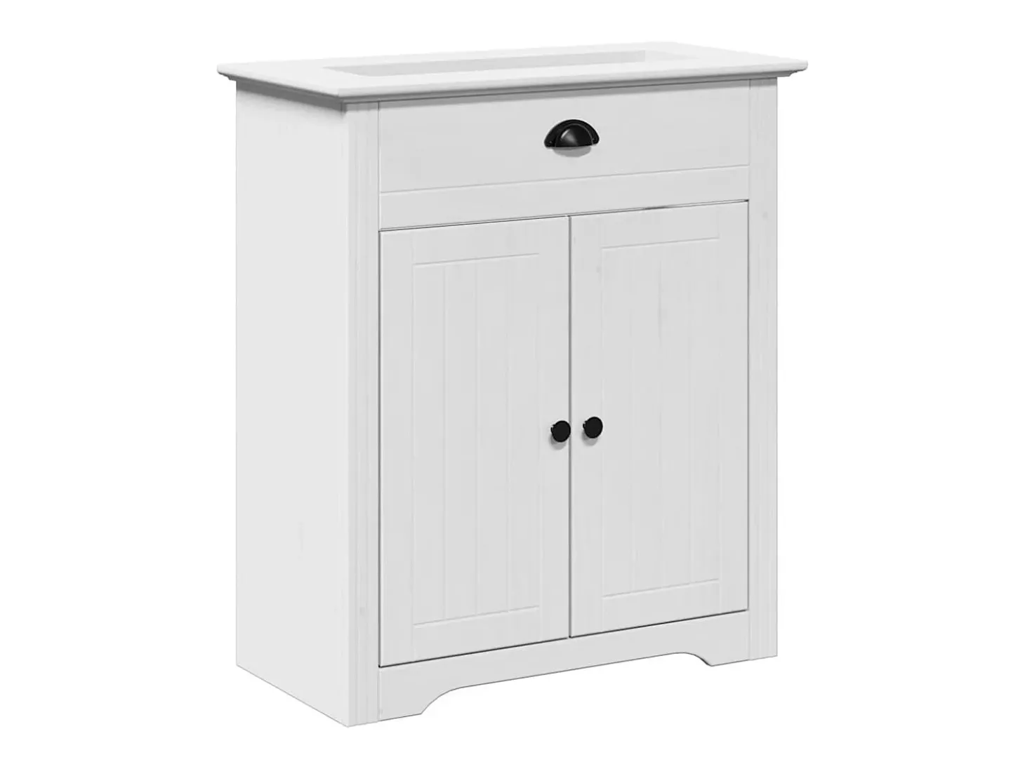 3 pcs conjunto de móveis para WC BODO pinho maciço branco