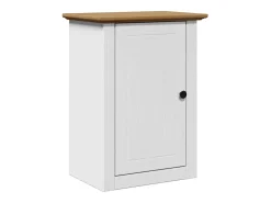 4 pcs conjunto de móveis WC BODO pinho maciço branco castanho