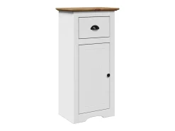 4 pcs conjunto de móveis WC BODO pinho maciço branco castanho