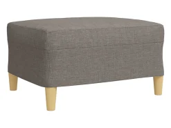 3 pcs conjunto de sofás c/ almofadas/apoio pés tecido