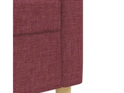 3 pcs conjunto de sofás com almofadas tecido vermelho-tinto