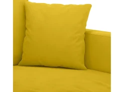 2 pcs conjunto de sofás com almofadões veludo amarelo