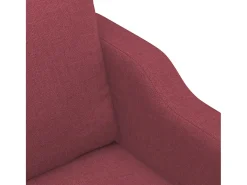 4 pcs conjunto de sofás com almofadas tecido vermelho-tinto