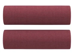 4 pcs conjunto de sofás com almofadas tecido vermelho-tinto