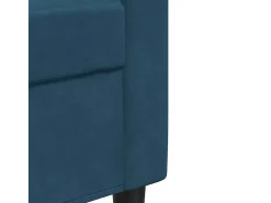 4 pcs conjunto de sofás com almofadões veludo azul