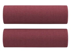 3 pcs conjunto de sofás com almofadas tecido vermelho-tinto