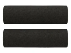3 pcs conjunto de sofás com almofadas tecido preto