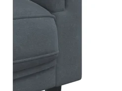 3 pcs conjunto de sofás com almofadas veludo cinzento-escuro