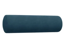 2 pcs conjunto de sofás com almofadões e rolos veludo azul