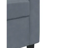 4 pcs conjunto de sofás com almofadões veludo cinzento-escuro