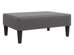 2 pcs conjunto de sofás couro artificial cinzento