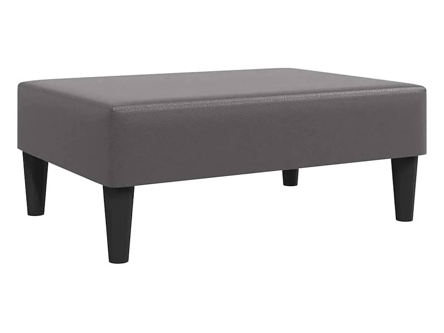 2 pcs conjunto de sofás couro artificial cinzento