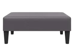 2 pcs conjunto de sofás couro artificial cinzento