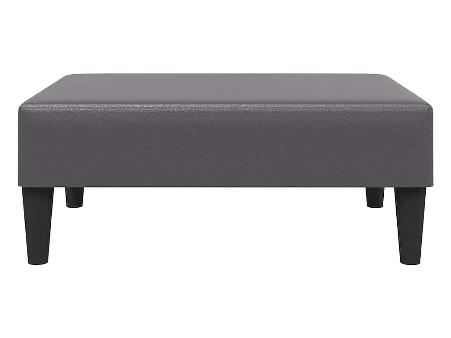 2 pcs conjunto de sofás couro artificial cinzento