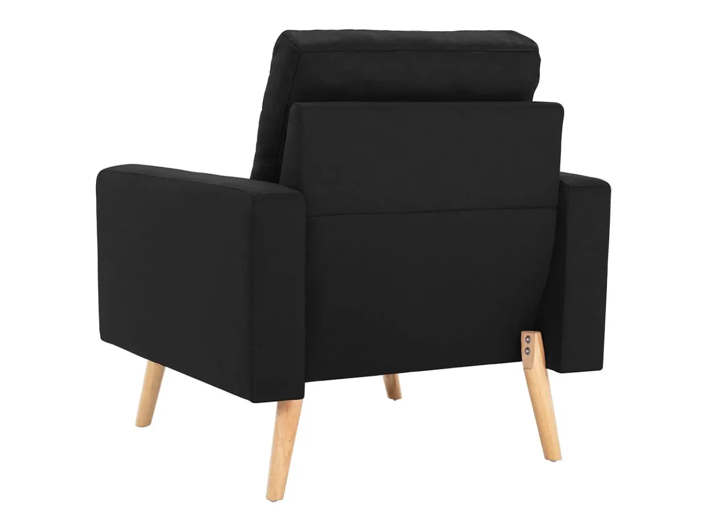 2 pcs conjunto de sofás tecido preto