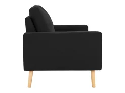 2 pcs conjunto de sofás tecido preto