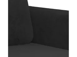 2 pcs conjunto de sofás veludo preto